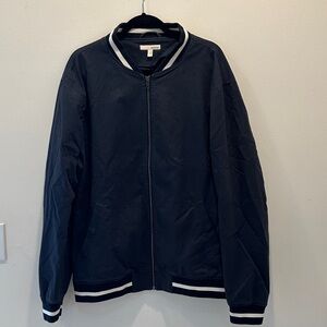 Navy Blue Varsity Bomber Jacket